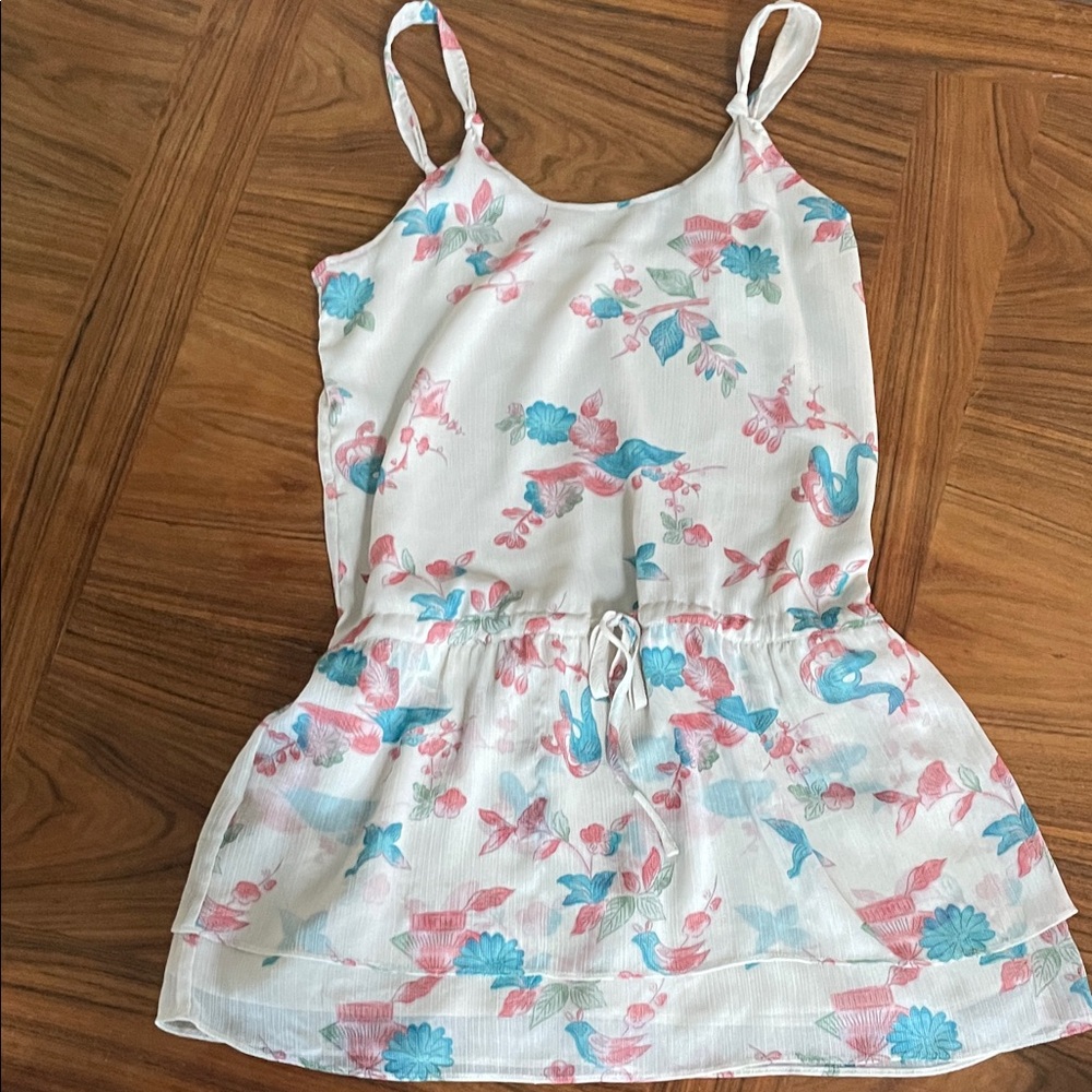 Quiksilver Pink and Blue TANK DRESS mini SMALL great condition